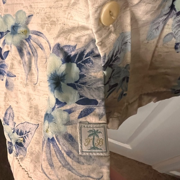 Tommy Bahama Silk Shirt Men’s Large Floral Button Up Short Sleeve Polo - Picture 4 of 9
